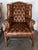 Georgian Wingback Armchairs, Leather Upholstery, Circa 1940s For Sale - Image 4 of 17