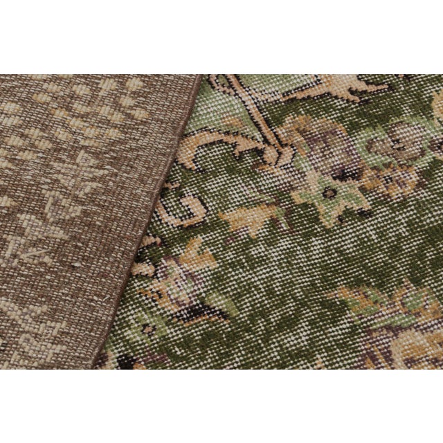 Textile Vintage Zeki Muren Rug in Green and Brown For Sale - Image 7 of 7