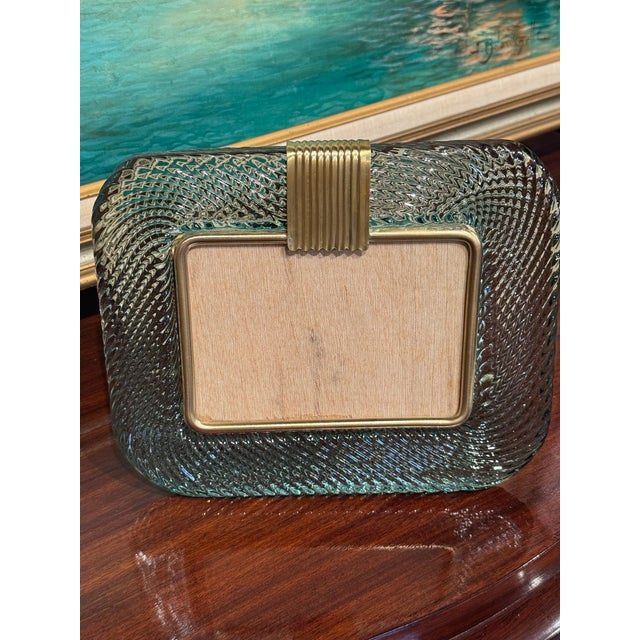 Early 21st Century Italian Murano Fontana Green Picture Frame For Sale - Image 5 of 6