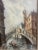 Light Gray Vintage Signed Antonio DeVity Original Oil Painting of Bridge Over Venice Canal 20 X 17 For Sale - Image 8 of 12