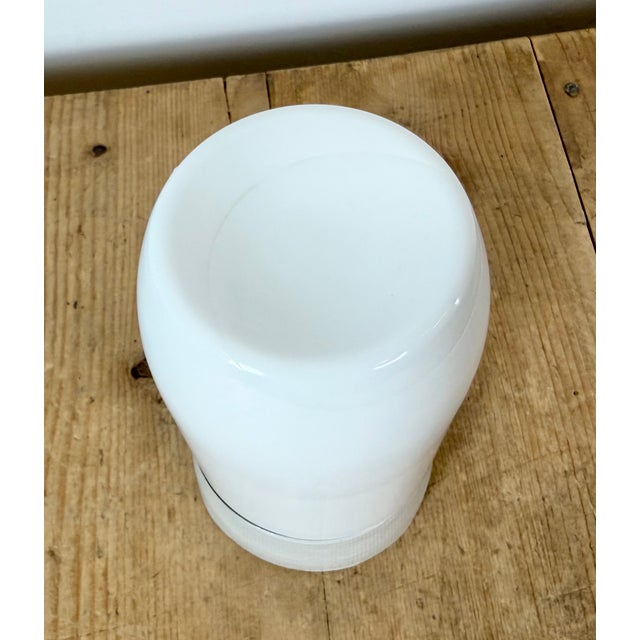 Vintage White Porcelain Ceiling Light, 1970s For Sale - Image 4 of 12