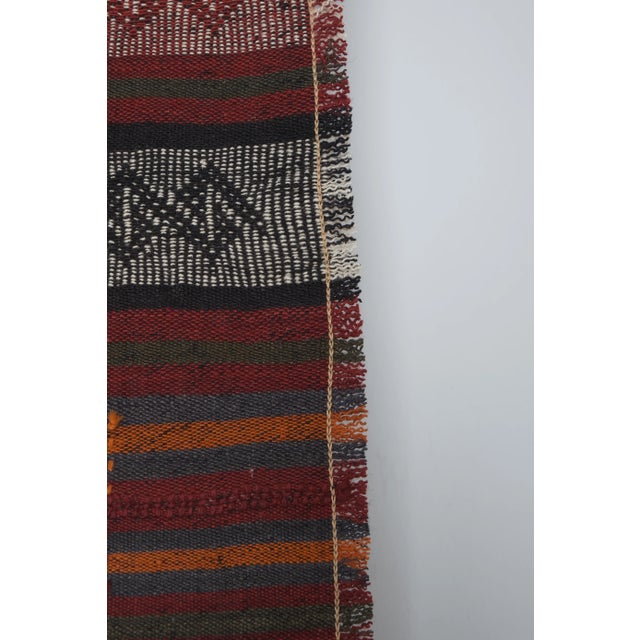 Turkish Kilim Hand Woven Rug 4'4'' X 12'12'' For Sale - Image 9 of 13