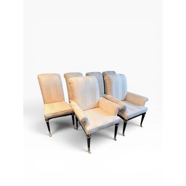 Neoclassical 1985 Mastercraft Neoclassical Style Dining Chairs - Set of 6 For Sale - Image 3 of 14
