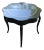 19th C. Napoleon III Black Lacquered Table W/Leather Top For Sale