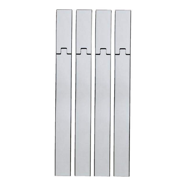 Italian 4-Piece ‘Gronda’ Wall Mirror + Coat Rack by Luciano Bertoncini, 1972 For Sale