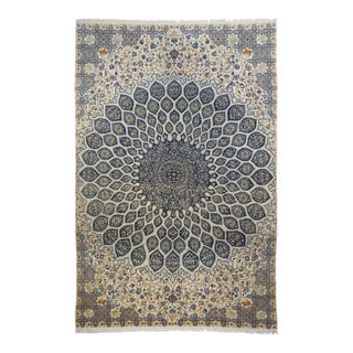 Vintage Isfahan Rug 7'4'' x 11'4'' For Sale