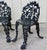 Metal Vintage Mid-Century Victorian Revival Cast Iron Grapevine Garden Suite - 3 Pieces For Sale - Image 7 of 11