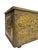 Wood Ornate Embossed Brass Log Box with Ships Scène, 1920s For Sale - Image 7 of 13