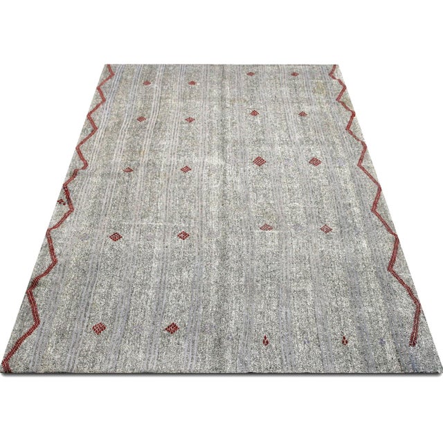1960s 1960s Turkish Rag Kilim For Sale - Image 5 of 5