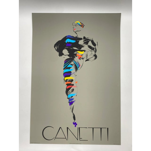Black Dress Poster by Michel Canetti, 1980s For Sale - Image 3 of 13