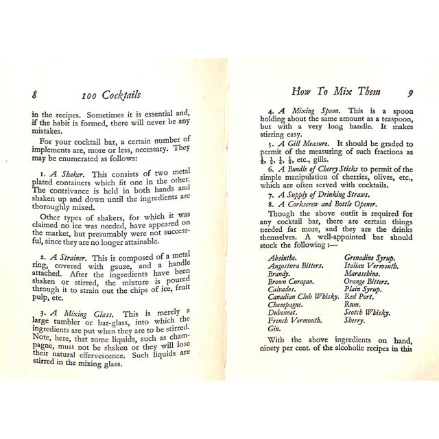 "100 Cocktails: How to Mix Them" Book 1958 "Bernard" For Sale In New York - Image 6 of 6