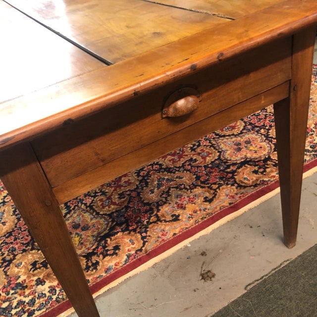 French French 19thc Fruitwood Farm House Table For Sale - Image 3 of 6