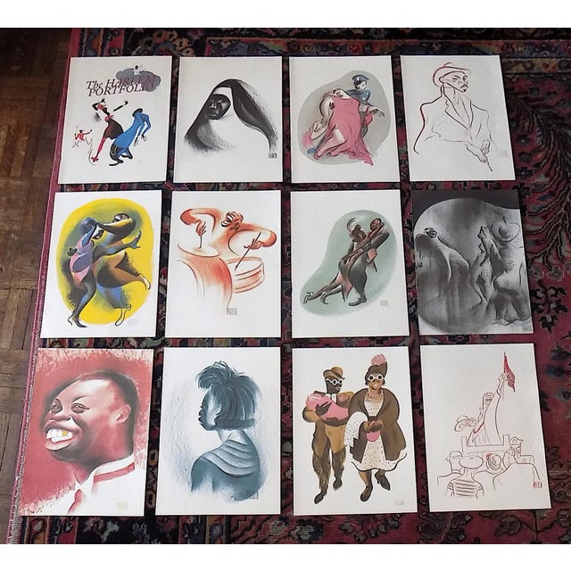 Copper Vintage "Al Hirschfeld's Harlem" Lithographs - Set of 12 For Sale - Image 8 of 8