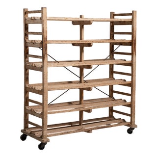 Mid 20th Century France Red Wood Bookcase For Sale