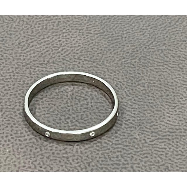 Metal 6 Flush Set Bezel Diamond Eternity Wedding Band in 14 Karat White Gold For Sale - Image 7 of 18