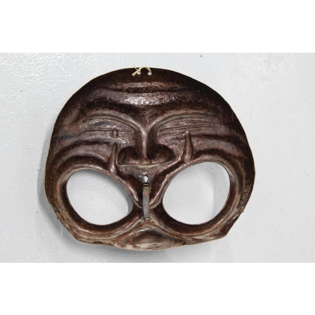 Metal Gothic Copper Mask Wall Decor, 1950s For Sale - Image 7 of 18