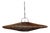 Modern Coffee Stain Wicker Discus Pendant Light Large For Sale