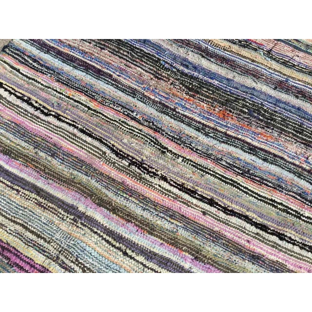 Textile Modern Striped Handmade Chaputt Kilim - 50" X 92" For Sale - Image 7 of 11