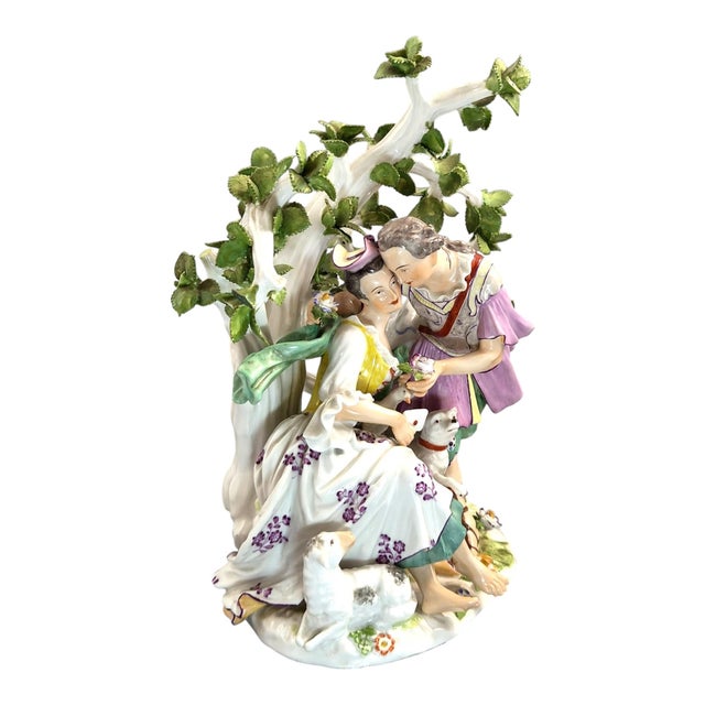 French Porcelain Figurative Love Letter Scene Group in the style of Niderviller, 18th Century For Sale - Image 6 of 12