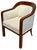Biedermeier Bergege Chair in Walnut & Creme Velvet, Austria, 1840s For Sale