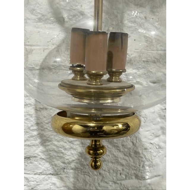 15” tall 7” across Good condition Add a touch of classic sophistication to your home with this beautiful 3-light bell jar...