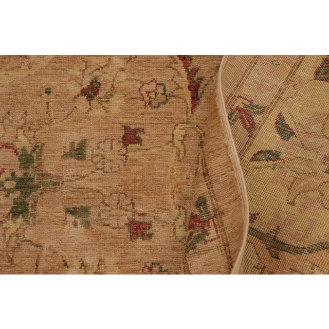 Textile Oriental Ziegler Tan Gold Hand-Knotted Wool Rug - 8'11'' X 11'8'' For Sale - Image 7 of 7