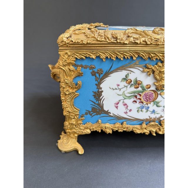 19th Century Porcelain and Gilt Bronze Casket, France For Sale - Image 10 of 18