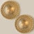 A pair of beautiful bubble glass wall lights designed by helena tynell for glashütte limburg. A design classic, the amber...