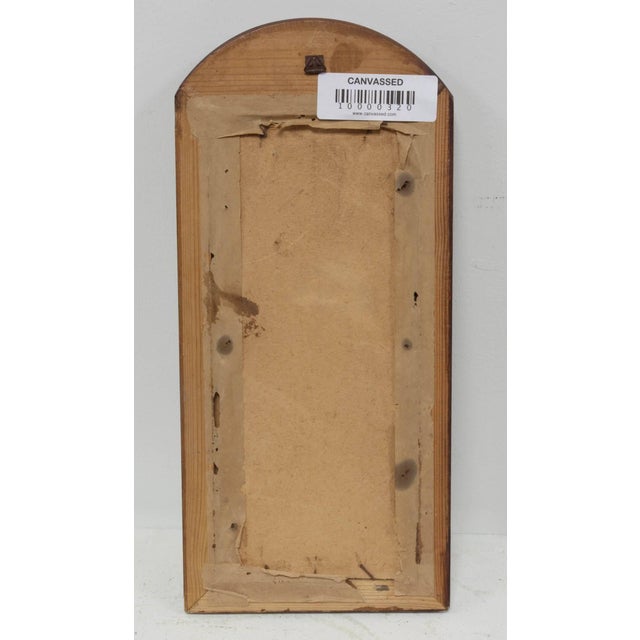 Figurative Arieh Merzer, Rare 1940s Copper Repousse Judaica "Shtetl Cheder Boy" Plaque For Sale - Image 3 of 4