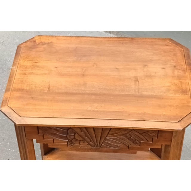 French Cubist Inspired 1930 Art Deco Stand or Side Table For Sale - Image 4 of 10