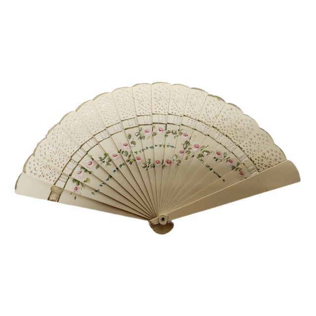 Art Nouveau Austro-Hungarian Celluloid Fan, 1900s For Sale