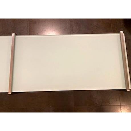 Early 21st Century Konstantin Grcic for ClassiCon Green Glass & Stainless Steel Coffee Table – 63" For Sale - Image 5 of 10