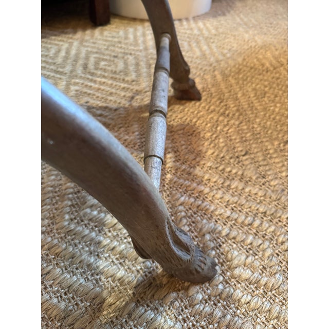 Beige 19th Century Neoclassical Curule Chair For Sale - Image 8 of 11