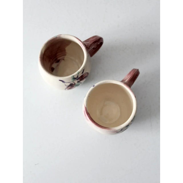 Vintage Studio Pottery Mugs - a Pair For Sale - Image 9 of 12