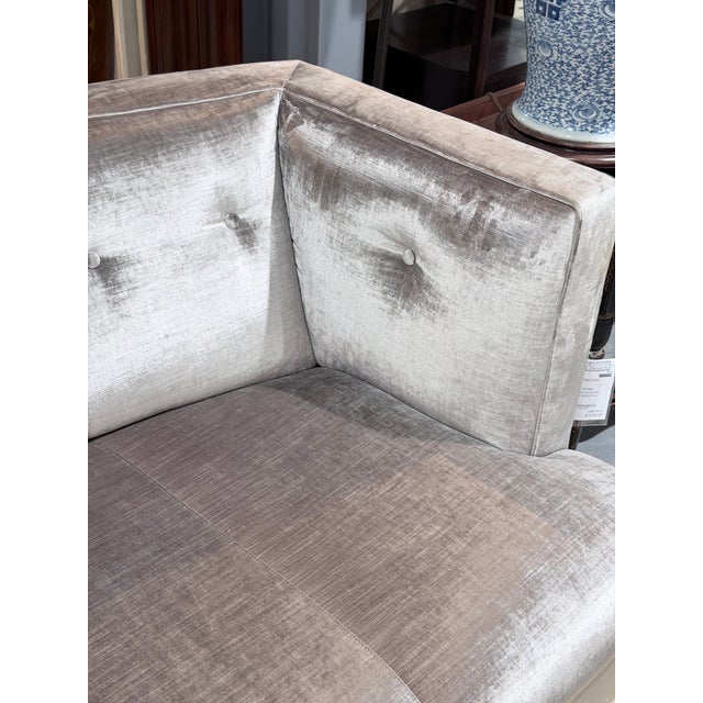 Early 21st Century Vintage Mitchell Gold Dumont Tufted Velvet Sofa For Sale - Image 5 of 11