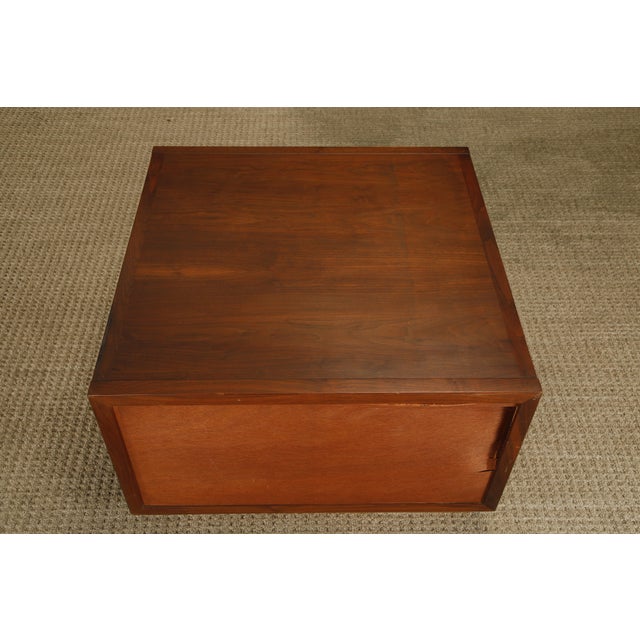 Vintage Mid-Century Brutalist Style End Table Wood Cabinet by Lane For Sale - Image 9 of 18