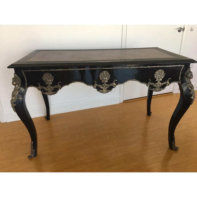 Vintage Louis Xv Style Gilt Metal Mounted Bureau Plat Writing Desk Chairish