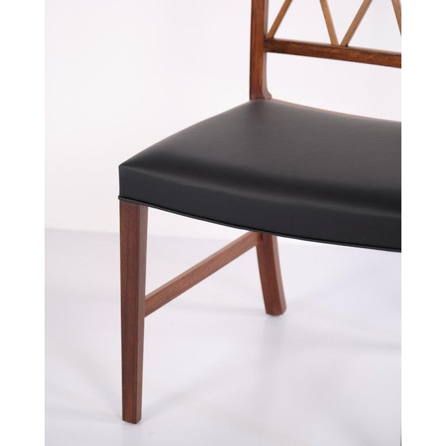 Dining Chairs in Rosewood attributed to Ole Wanscher for A.J. Iversen, 1940s, Set of 4 For Sale - Image 12 of 13
