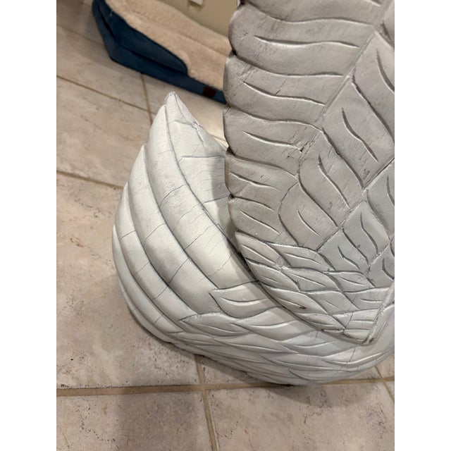 Monumental Vintage Hand Carved Wooden Swan Sculpture Palm Beach Chic Folk Art For Sale - Image 12 of 13