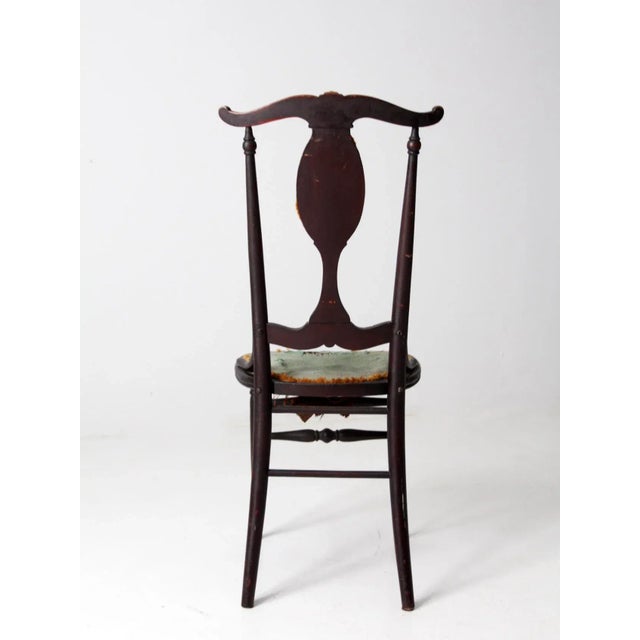 Antique Victorian Yoke Back Accent Chair For Sale - Image 6 of 11