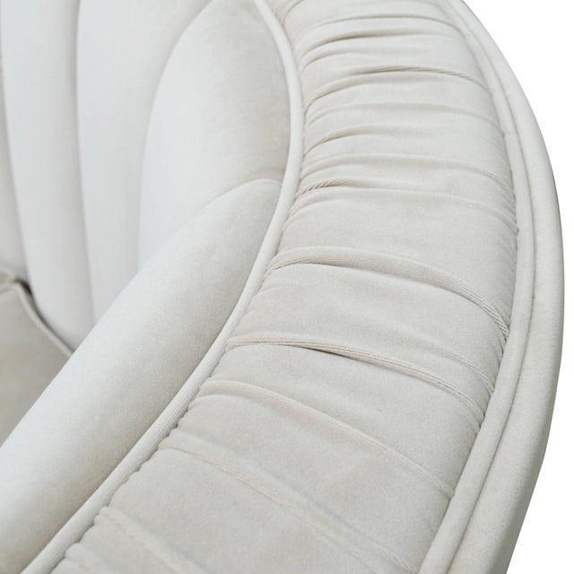 This gorgeous and large scale modernist sofa was handcrafted by artisans in Italy, by Cavio Casa, based off a classic...
