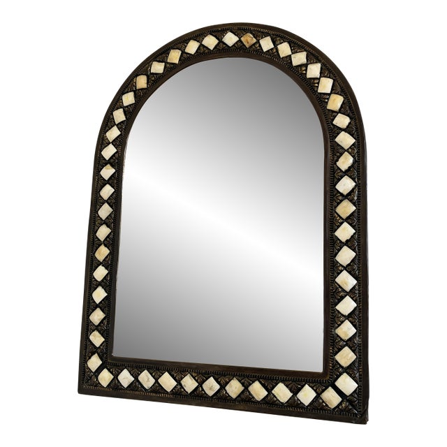 Vintage Moroccan Moorish Wall Mirror For Sale
