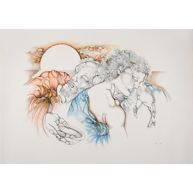 Colour Print On vat paper Hand-Signed Dated This piece is attributed to the mentioned designer/maker. It has no...