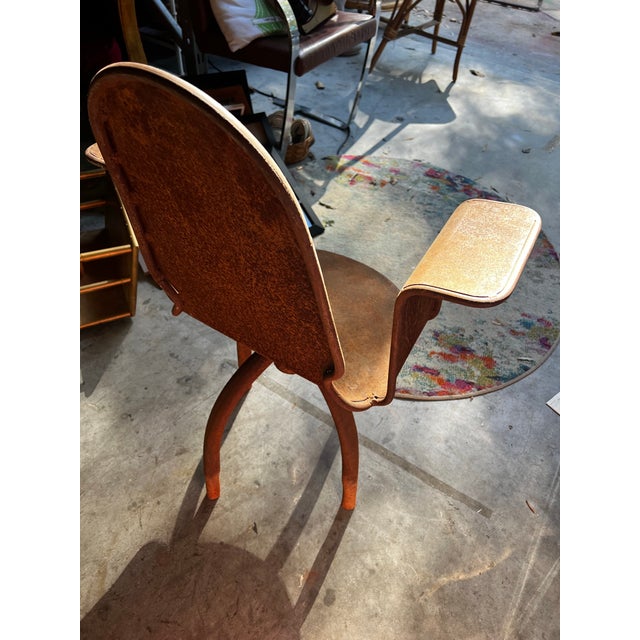 1970s Vintage Geometric Abstract Metal Chair in the Style of Oswald H For Sale - Image 5 of 12