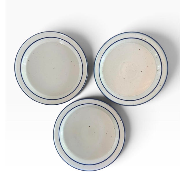Set of six (6) vintage salad plates in the highly collectible "Blue Mist" pattern by Dansk. Designed by the legendary...