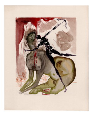 Salvador Dali, The Minotaur, 1964, Original Woodcut