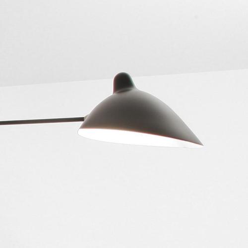 Metal Mid-Century Modern Black Four Rotating Straight Arms Wall Lamp by Serge Mouille For Sale - Image 7 of 12