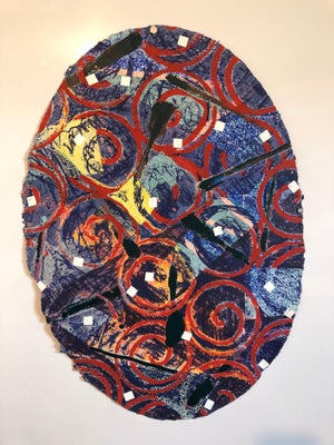 Sandy Kinnee, Abstract Modernist Colorful Mixed Media Art Screen-print on Handmade Paper 6/20, c.1980's