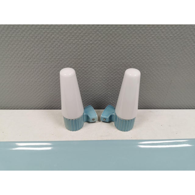 Sigvard Bernadotte Bathroom Lamps with Matching Shelves by Sigvard Bernadotte for Ifö, 1970s, Set of 4 For Sale - Image 4 of 12