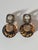 1980s 1980s Faux Tortoise Lucite and Gold Door Knocker Earrings, A Pair For Sale - Image 5 of 6
